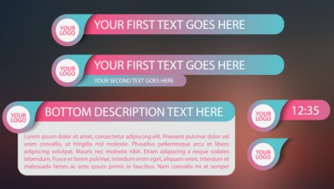 Preview Clean Modern Gradient Lower Thirds Pack 7617137