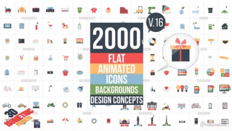 Preview Flat Animated Icons Library V16 11453830