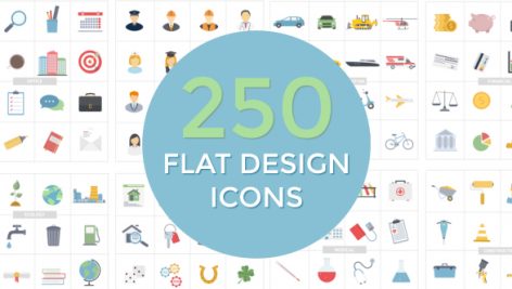 Preview Flat Design Icons 20552114