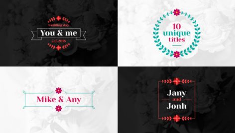 Preview Floral Wedding Titles 84109