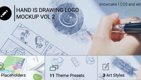Preview Hand Is Drawing Logo Mockup Volume 2 17363166