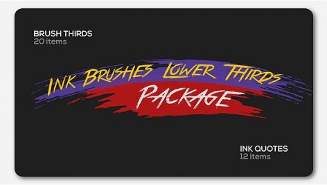 Preview Ink Brushes Lower Thirds Package 19789500
