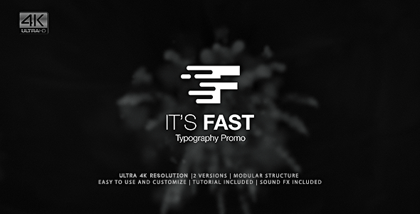 Videohive It Fast – Typography Promo 19301941