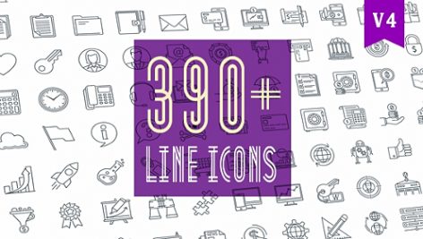 Preview Line Icons Pack 390 Animated Icons 20236035