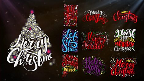 Preview Motion Array 10 Christmas Lettering