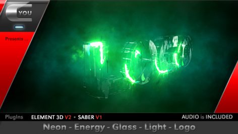 Preview Neon Energy Glass Light Logo 17196496