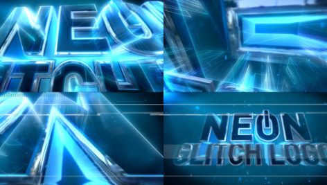 Preview Neon Glitch Logo 8722098