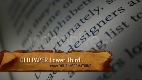 Preview Old Paper Lower Third 117723