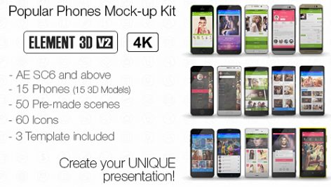 Preview Popular Phones Mock Up Kit 13642951