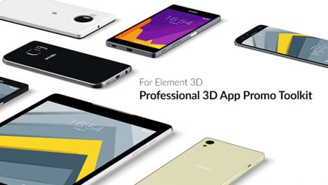 Preview Professional 3D App Promo Toolkit For Element 3D 15852376