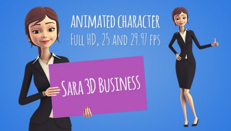 Preview Sara 3D Character In Business Suit Beautiful Woman Presentermanager 16129254