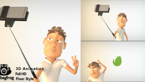 Preview Selfie Logo With 3D Character 19398828