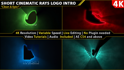 Preview Short Cinematic Light Rays Logo Intro 18093220