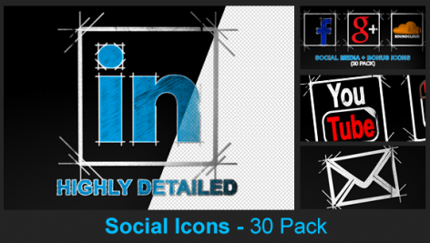 Preview Social Media Icons 30 Pack 8273695