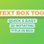 Preview Text Box Tool 14552748
