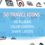 Preview Travel Holiday Flat Icons 21582943