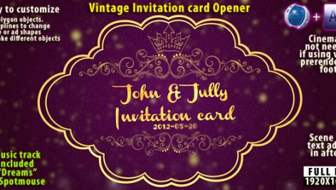 Preview Vintage Invitation Card 2255013