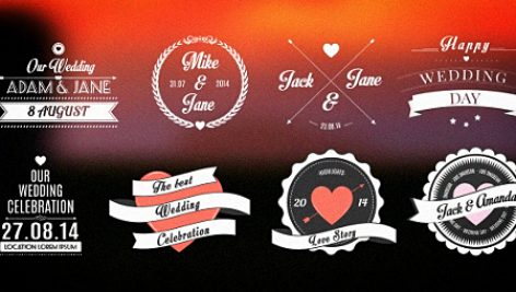 Preview Wedding Romantic Titles Pack