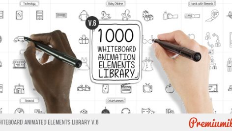 Preview Whiteboard Animated Elements Library 13745607