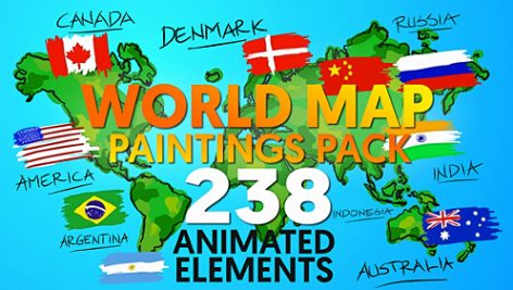 Preview World Map Paintings Pack