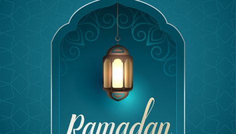 Ramadan Kareem Awesome Design With Hanging Lamp