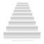 Realistic 3d White Stair Step