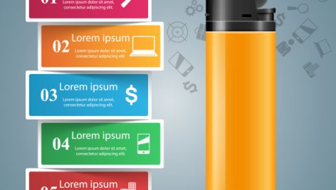 Realistic Lighter Business Infographic And Marketing Icon