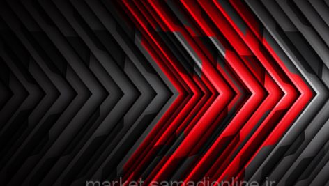 Red Black Arrow Polygon Pattern Background Futuristic