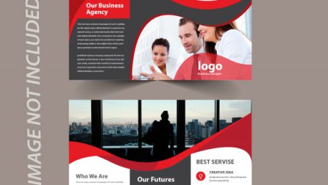 Red Trifold Business Brochure