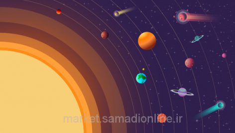 Solar System Vector Illustration