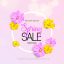 Spring Sale Background With Flowers