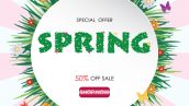 Spring Time Sale Banner And Background