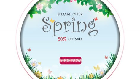 Spring Time Sale Banner And Background 2