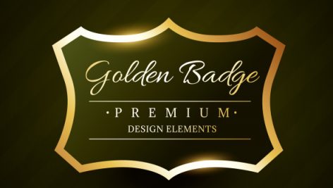 Vector Golden Badge Premium Label Design