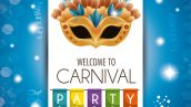 Welcome Carnival Party Mask Bright Banner