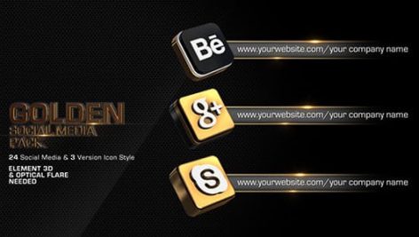 Preview Golden Social Media Pack 4589950