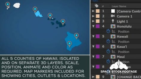 Preview Hawaii Map Kit 20878371