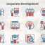 Preview Corporate Development Thin Line Icons 23454835