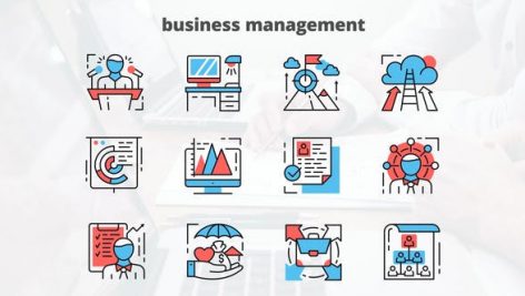 Preview Business Managment Thin Line Icons 23454853
