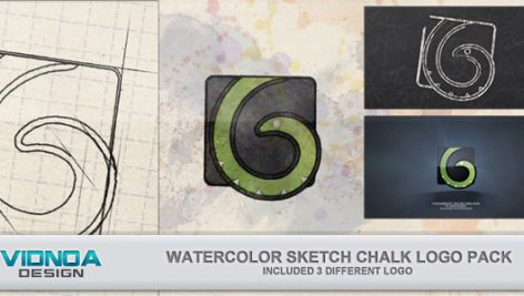 Preview Watercolor Sketch Chalk Logo Pack 5053354