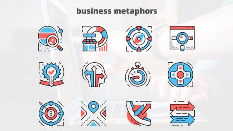 Preview Business Metaphors Thin Line Icons 23455661