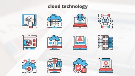 Preview Cloud Technology Thin Line Icons 23455698