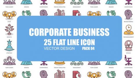 Preview Corporate Business Flat Animation Icons 23370352