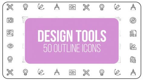 Preview Design Tools 50 Thin Line Icons 23150962