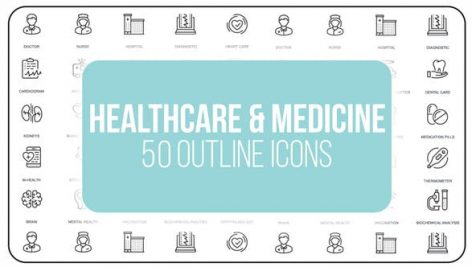 Preview Healthcare And Medicine 50 Thin Line Icons 23172122