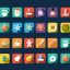 Preview Flat Style Animated Christmas And New Year Icons 13483247