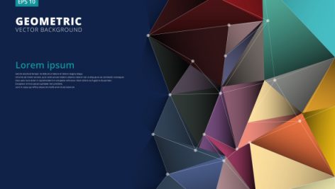 Freepik Abstract 3D Colorful Triangle Geometric Background