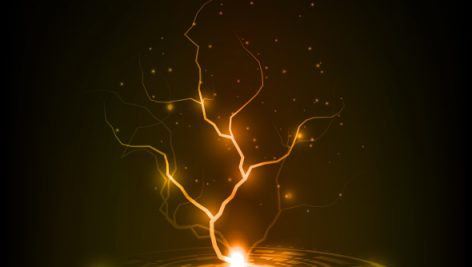 Freepik Abstract Technology Background With Golden Lightning