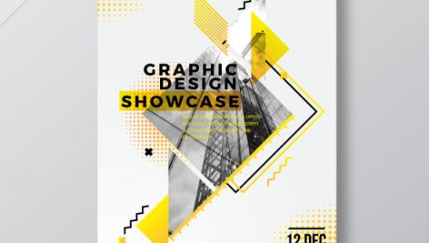 Freepik Abstract Yellow Style Design Flyer Template