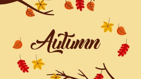 Freepik Autumn Tree Branch Leaves Poster Foliage With Text